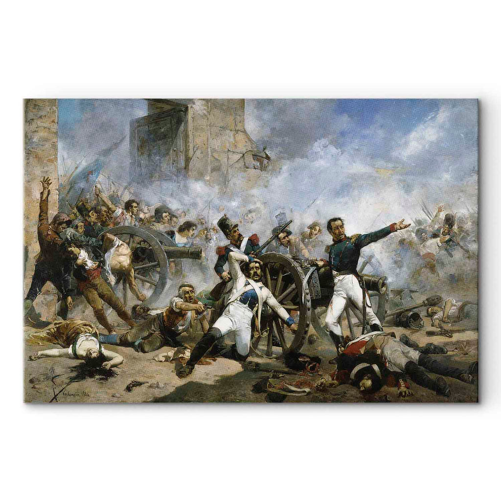 Monteleon Barracks Battle Classic Canvas Print