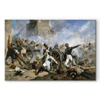 Monteleon Barracks Battle Classic Canvas Print