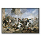 Monteleon Barracks Battle Classic Canvas Print