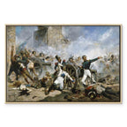 Monteleon Barracks Battle Classic Canvas Print