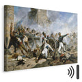Monteleon Barracks Battle Classic Canvas Print