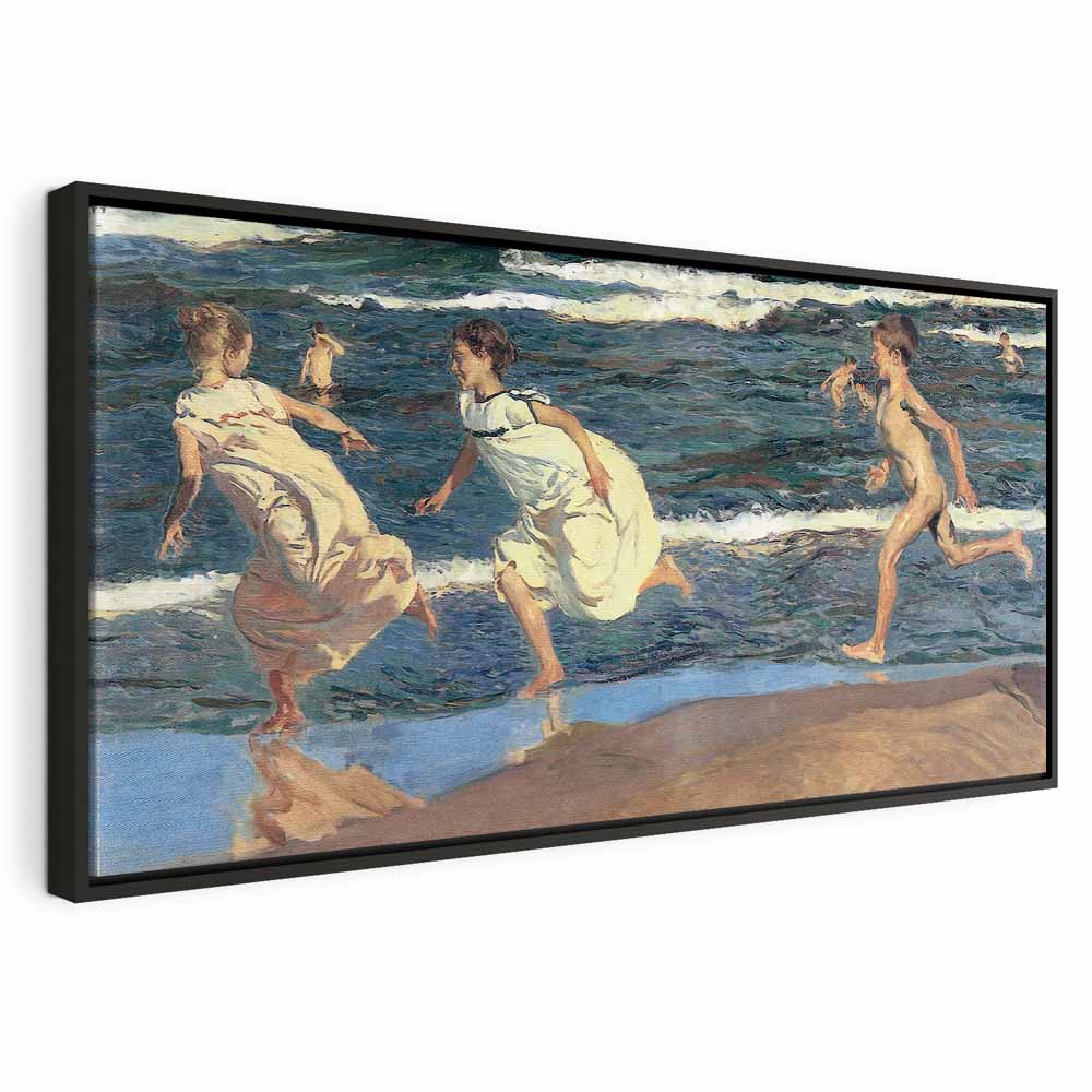 Canvas Print - Running along the Beach