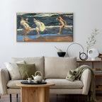 Canvas Print - Running along the Beach