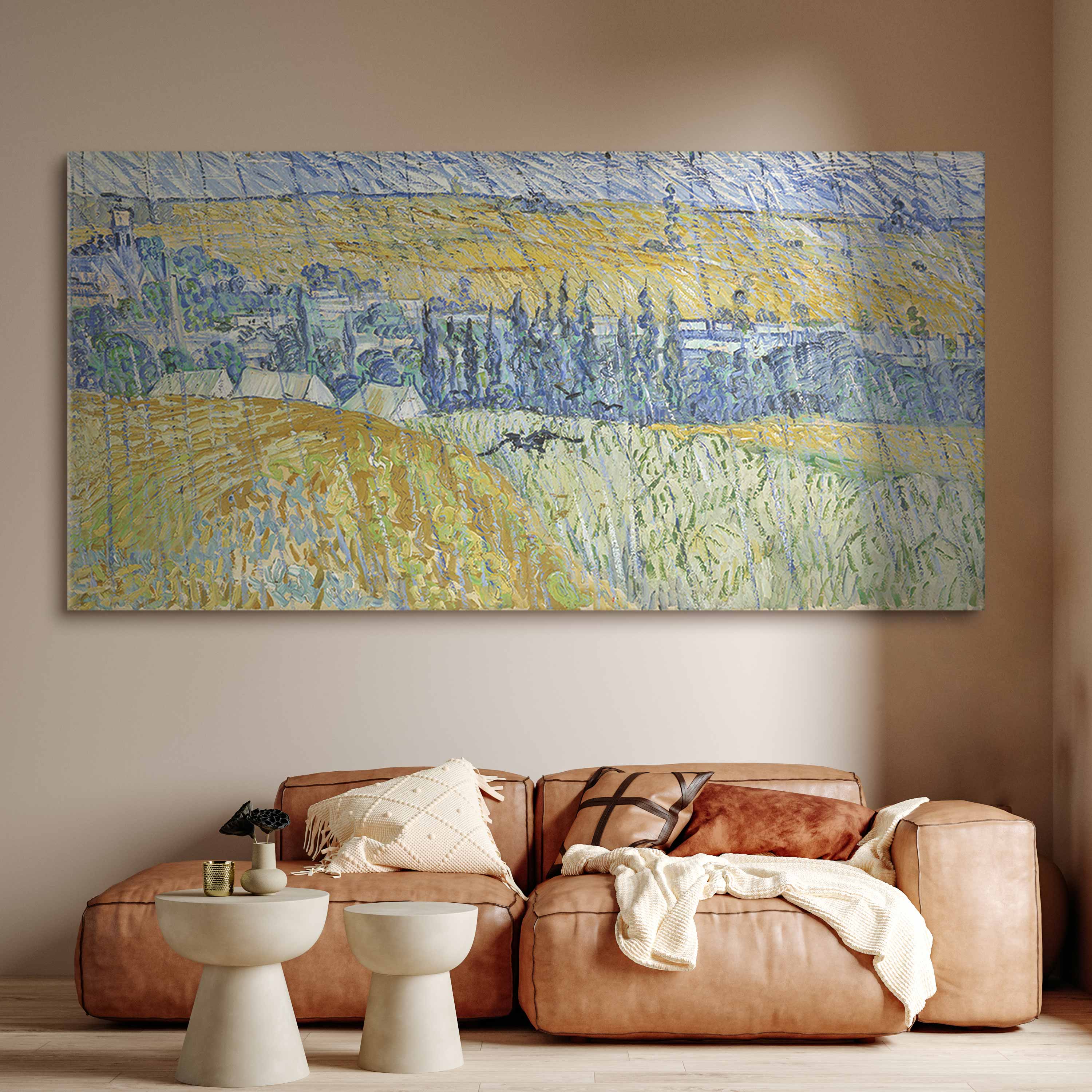 Auvers in the Rain van Gogh DIY Large Canvas Print