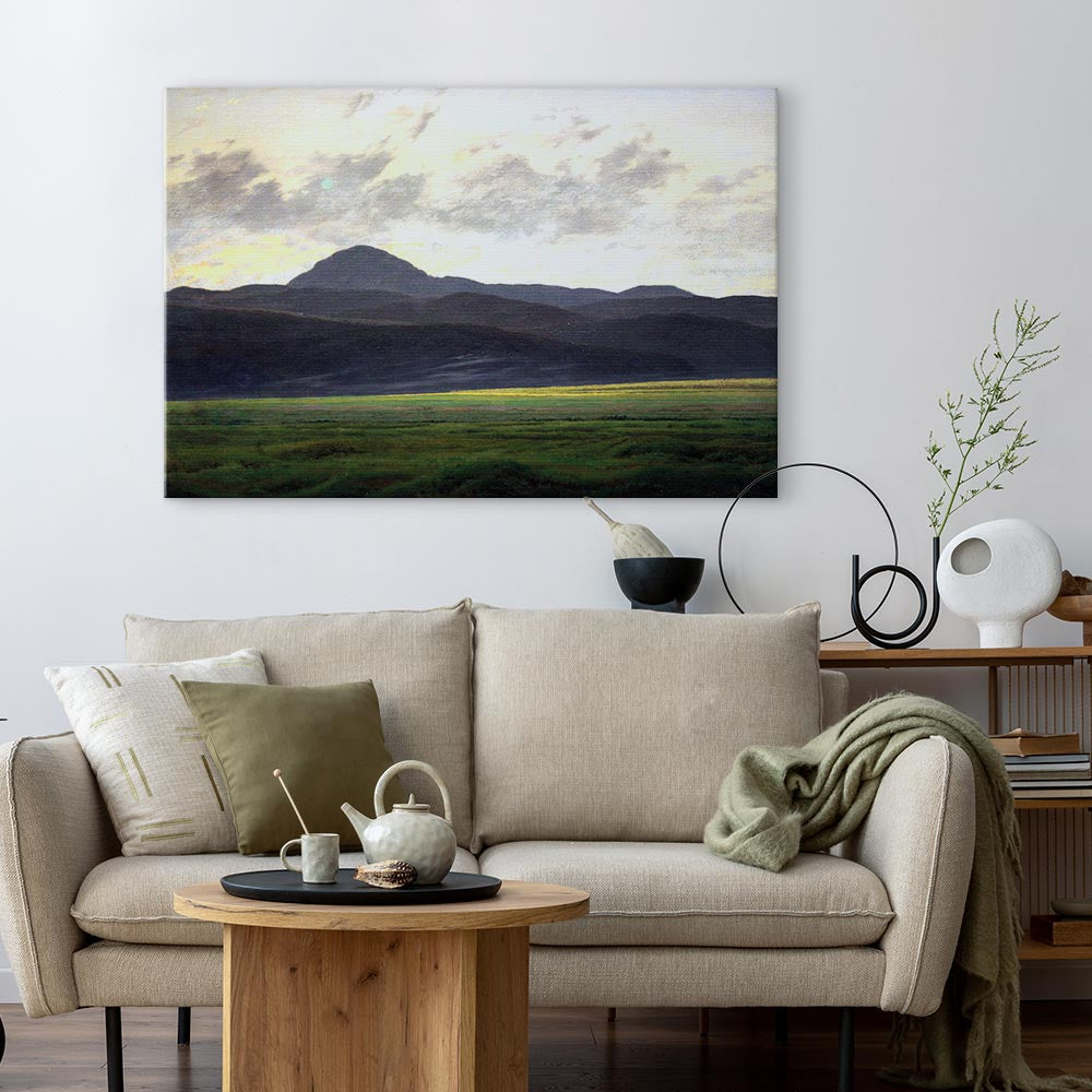 Canvas Print - Bohemian Mountain Landscape by Caspar David Friedrich