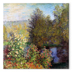 Monet Garden Corner Impressionist Canvas Print