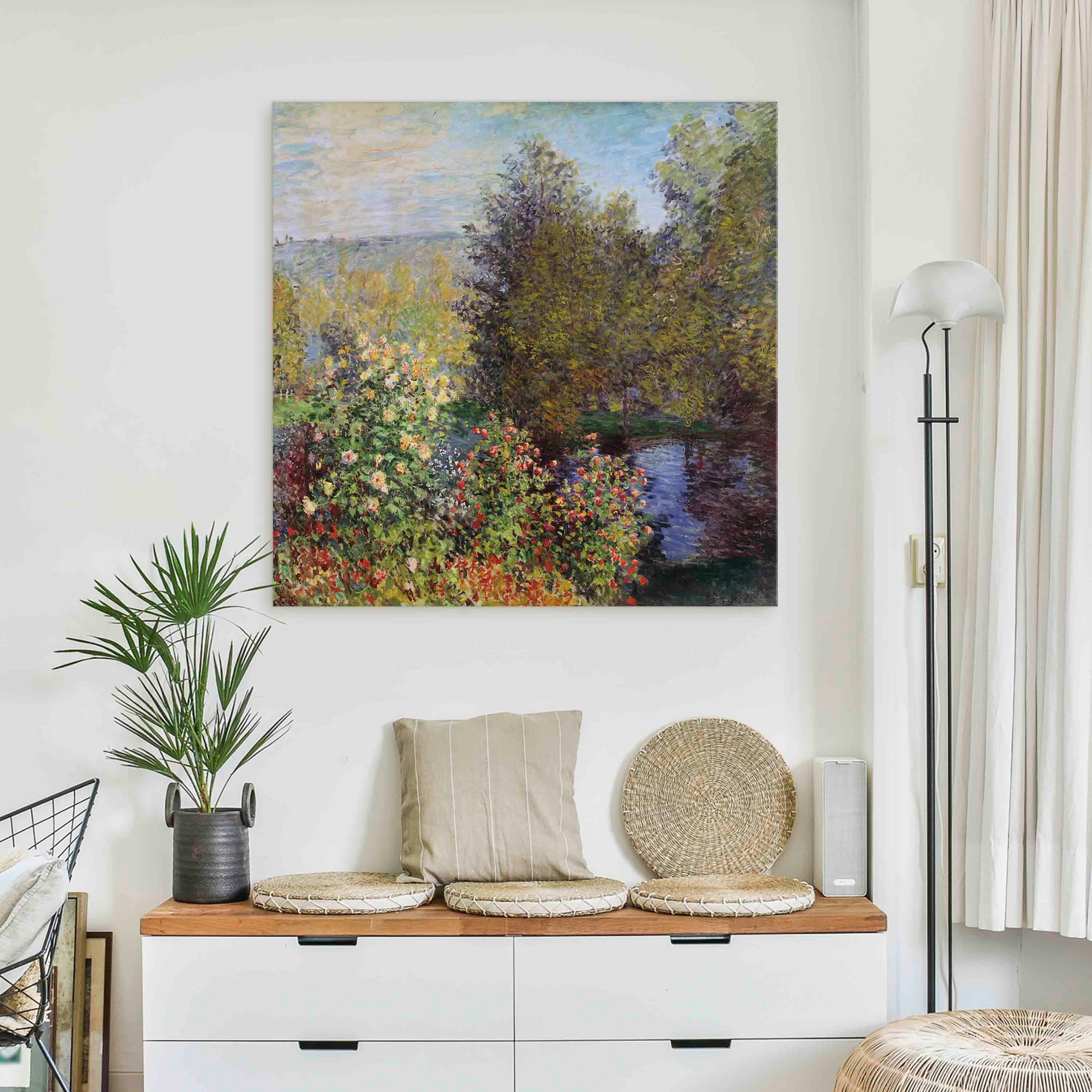 Monet Garden Corner Impressionist Canvas Print