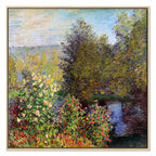 Monet Garden Corner Impressionist Canvas Print