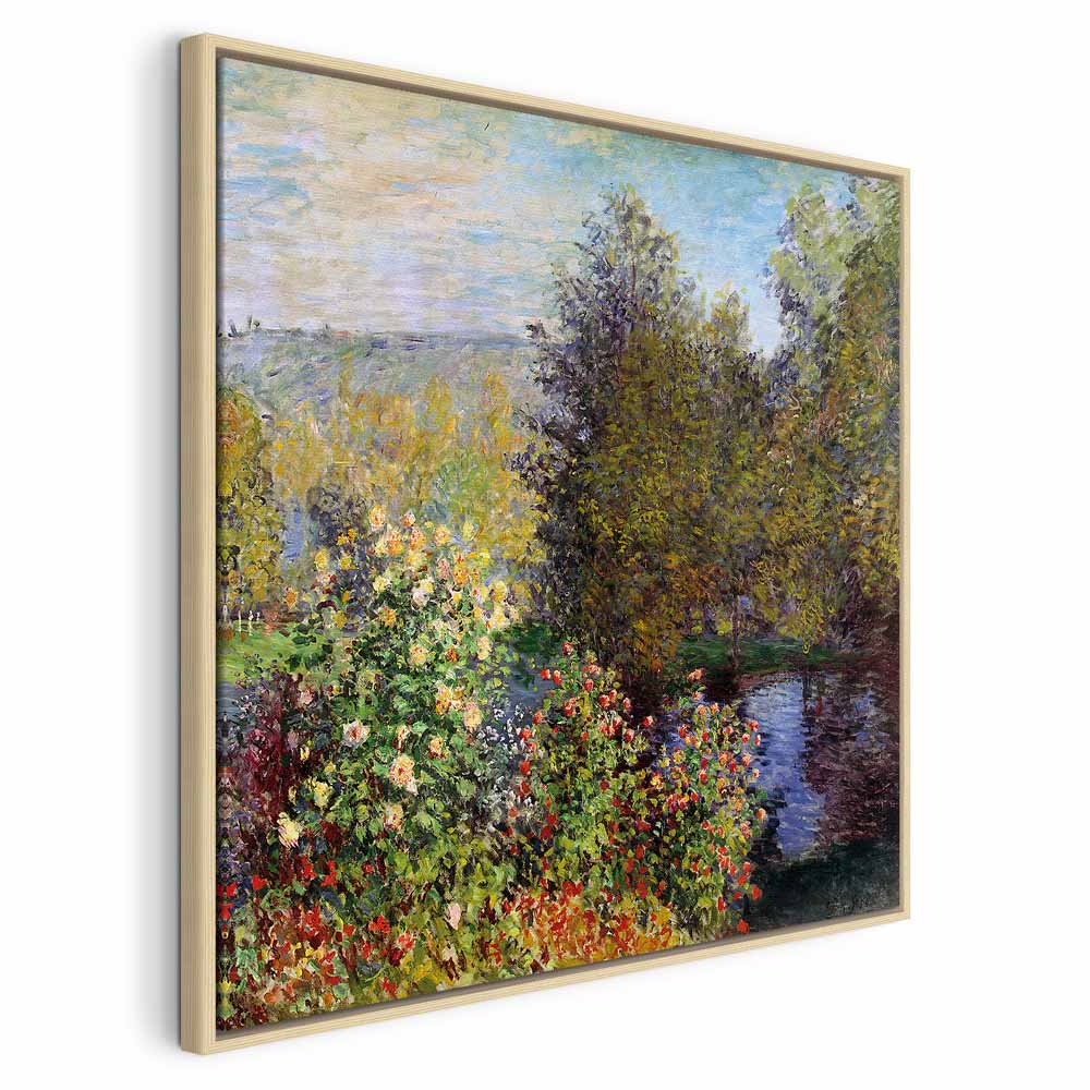 Monet Garden Corner Impressionist Canvas Print