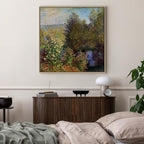 Monet Garden Corner Impressionist Canvas Print