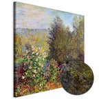 Monet Garden Corner Impressionist Canvas Print