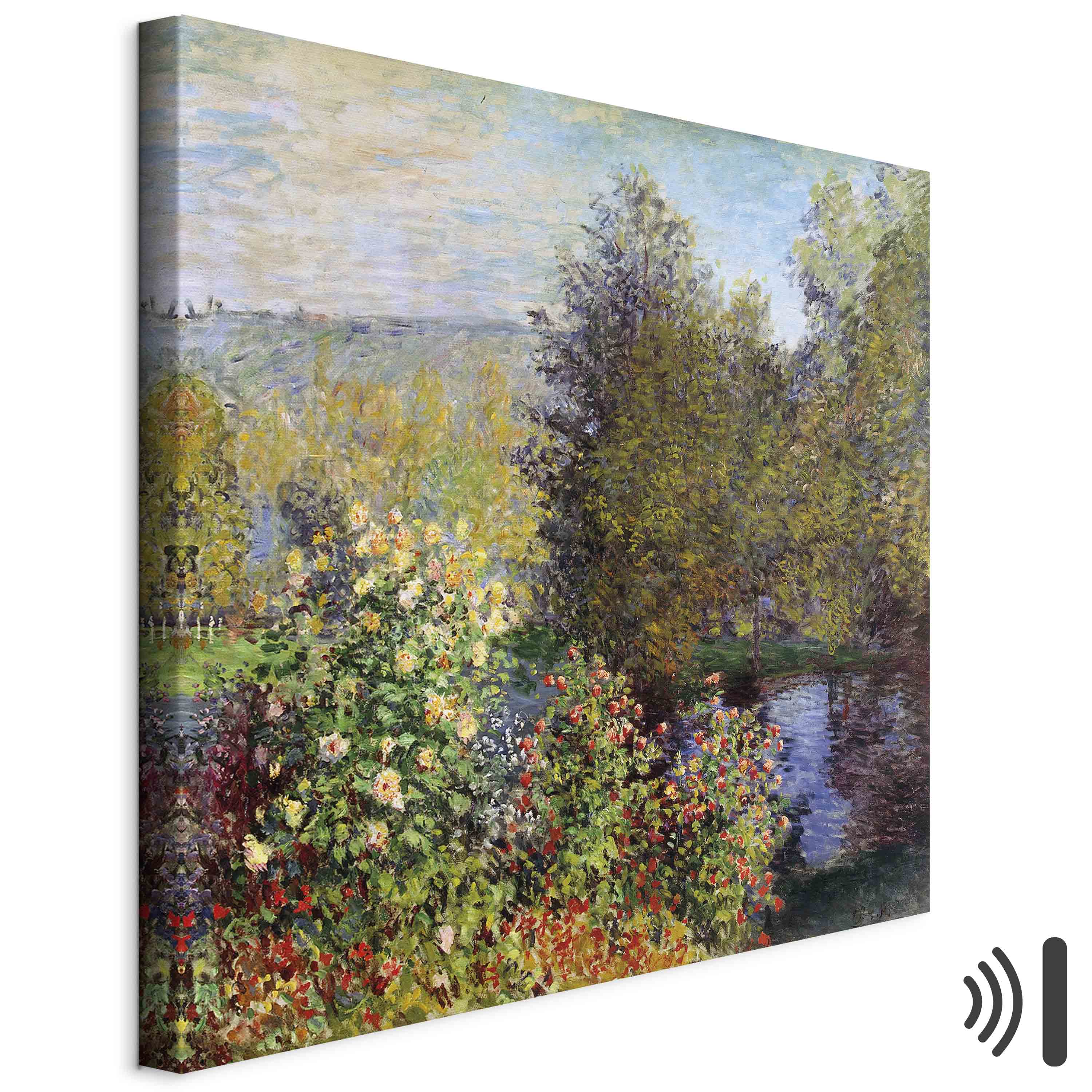 Monet Garden Corner Impressionist Canvas Print
