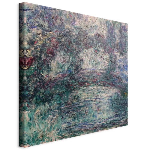Japanese Bridge Impressionist Landscape Canvas Print
