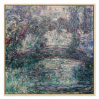 Japanese Bridge Impressionist Landscape Canvas Print