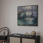 Japanese Bridge Impressionist Landscape Canvas Print