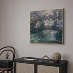 Japanese Bridge Impressionist Landscape Canvas Print