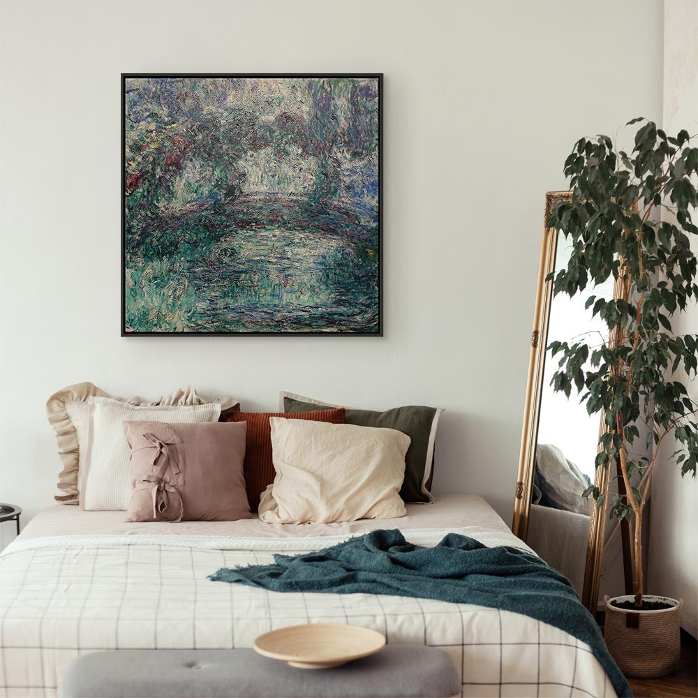 Japanese Bridge Impressionist Landscape Canvas Print