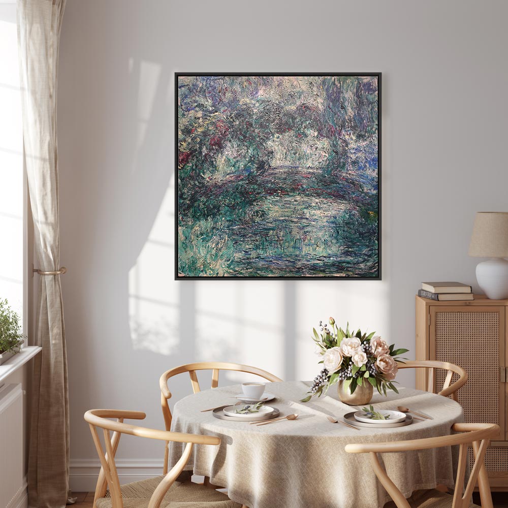 Japanese Bridge Impressionist Landscape Canvas Print