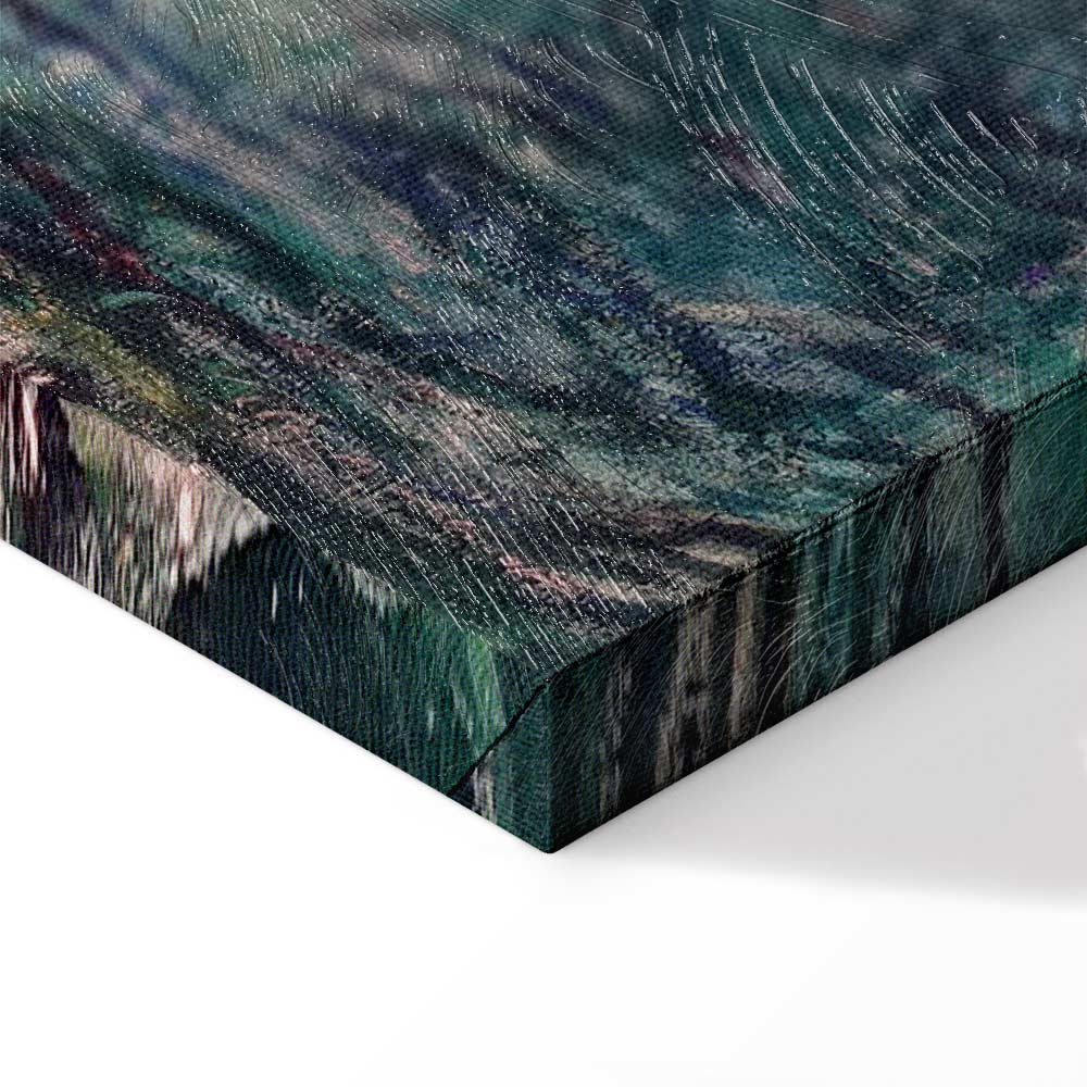 Japanese Bridge Impressionist Landscape Canvas Print