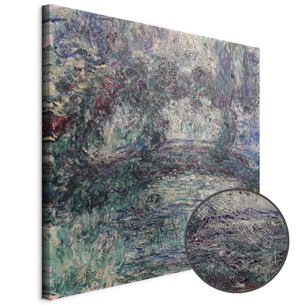 Japanese Bridge Impressionist Landscape Canvas Print