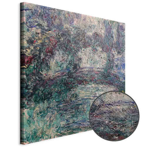 Japanese Bridge Impressionist Landscape Canvas Print