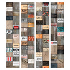 Wooden Inscription Textured Wallpaper