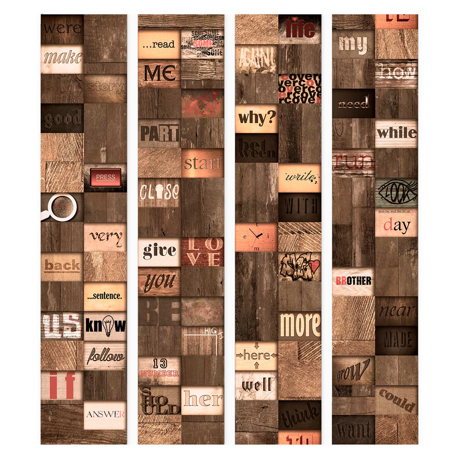 Wooden Script Texture Wallpaper