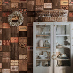 Wooden Script Texture Wallpaper