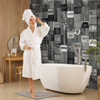 Wood Lettering Texture Grey Wallpaper