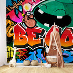Colorful Graffiti Inscriptions Wall Mural