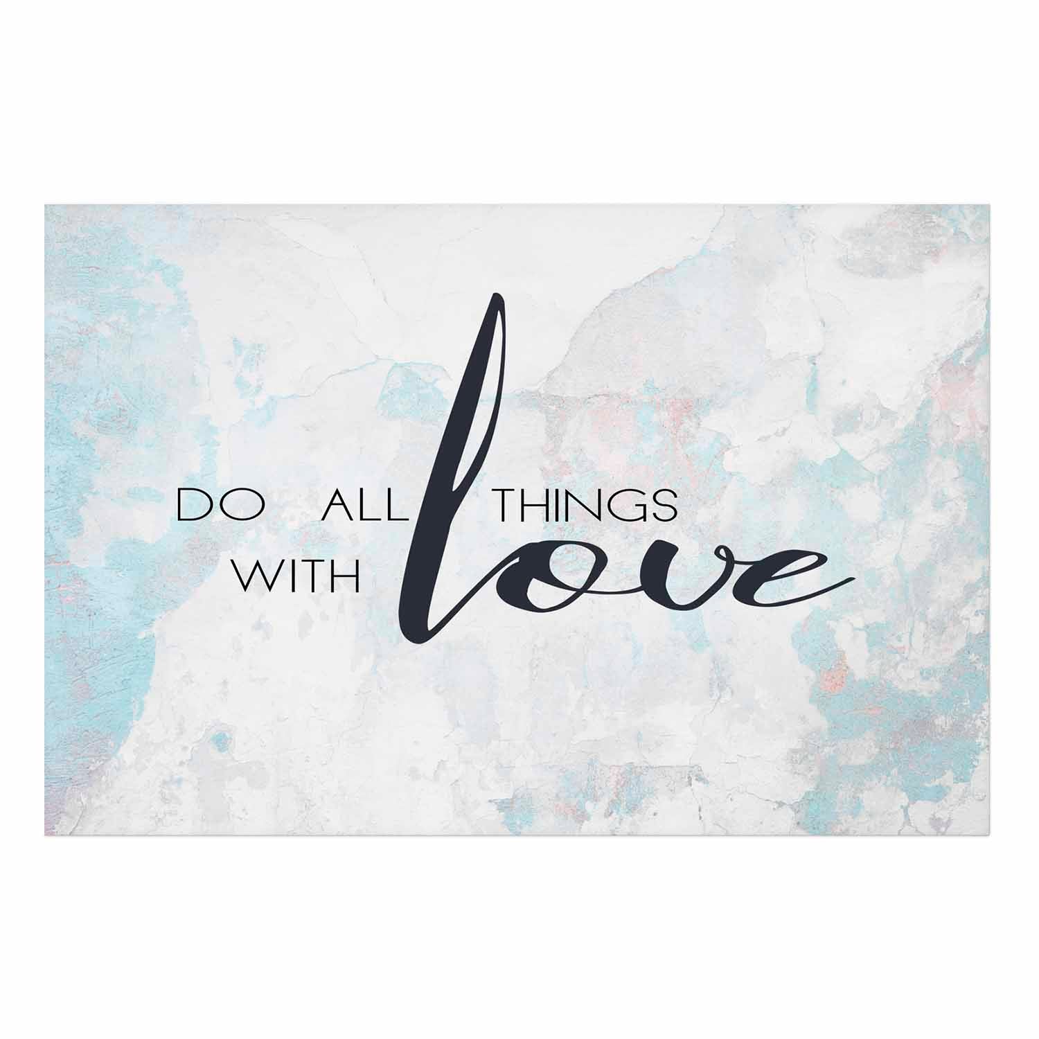 Do All Things with Love Quote Text Poster