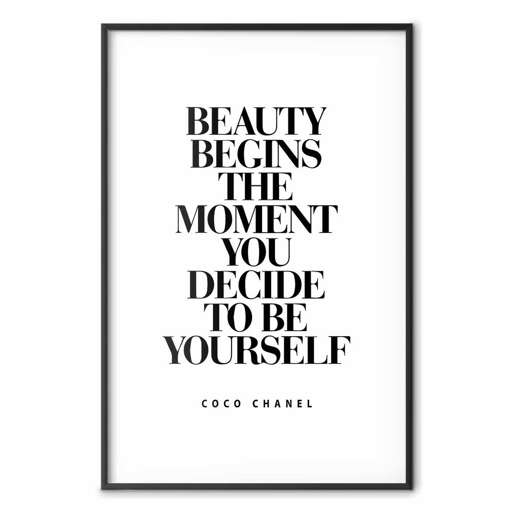 Coco Chanel Quote Fashion Poster