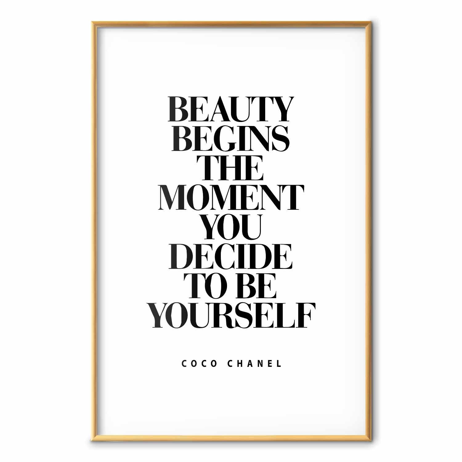 Coco Chanel Quote Fashion Poster