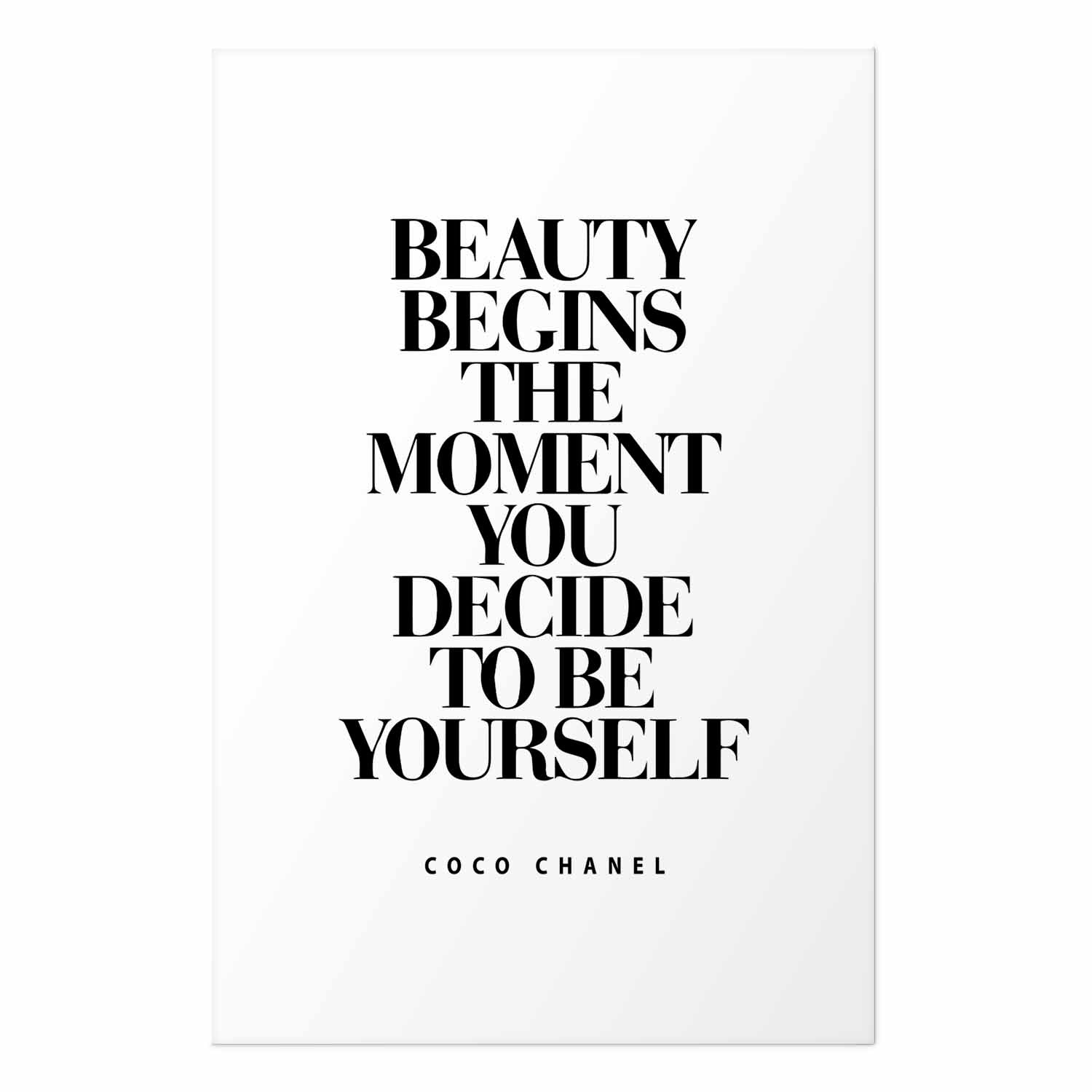 Coco Chanel Quote Fashion Poster