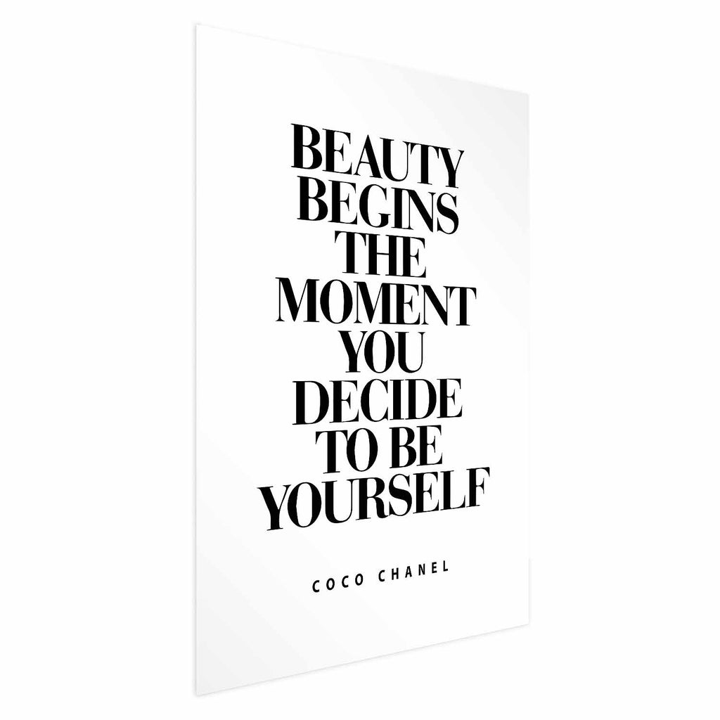 Coco Chanel Quote Fashion Poster