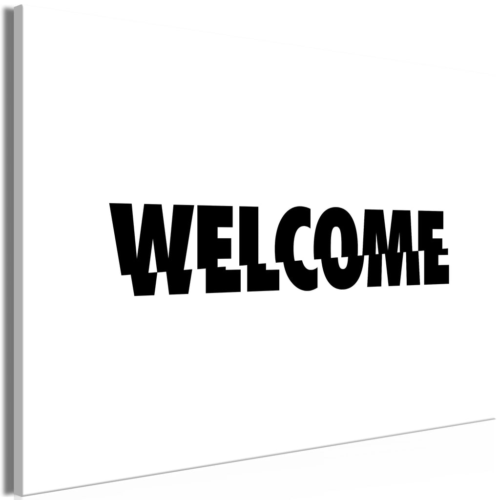 Canvas Print Welcome Wide 1 Part