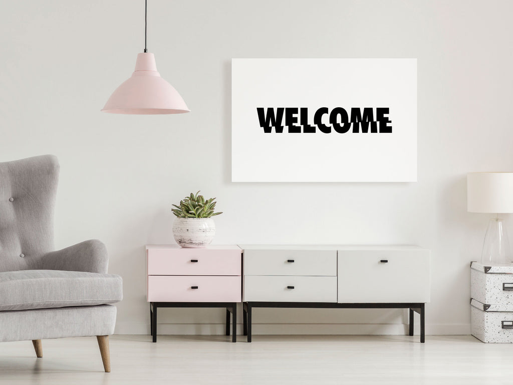 Canvas Print Welcome Wide 1 Part