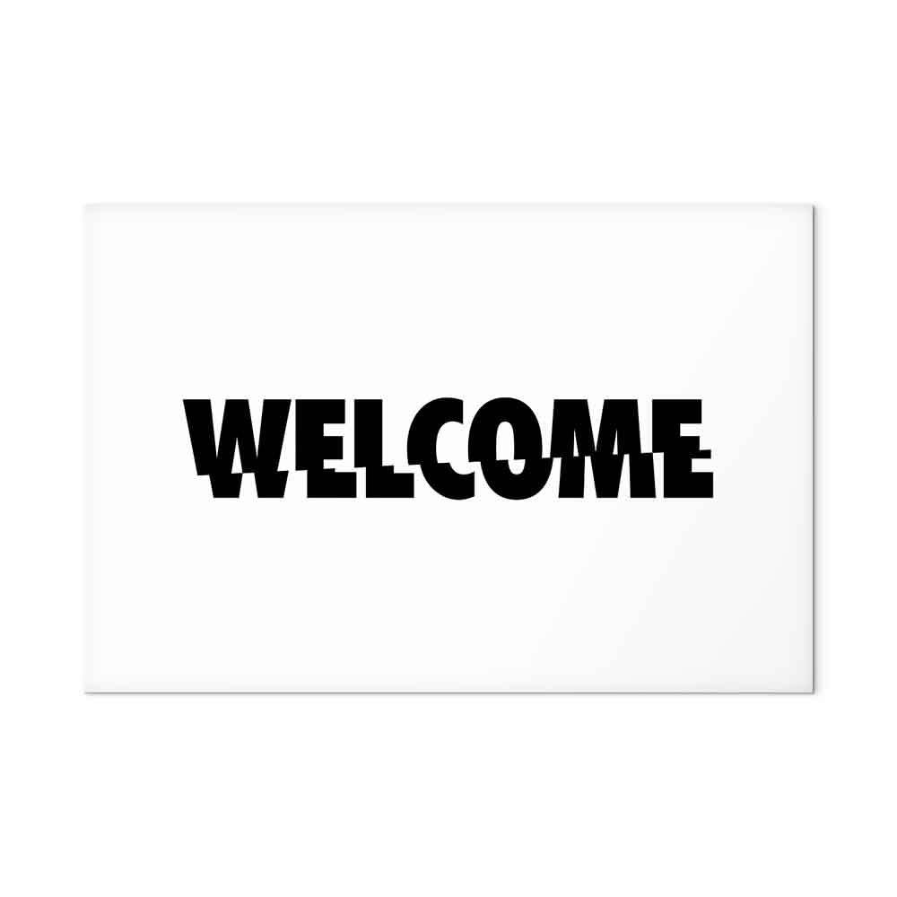 Welcome Text Modern Canvas Print