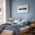 Welcome Text Modern Canvas Print