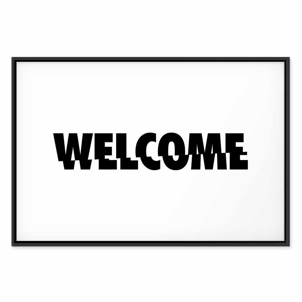 Welcome Text Modern Canvas Print