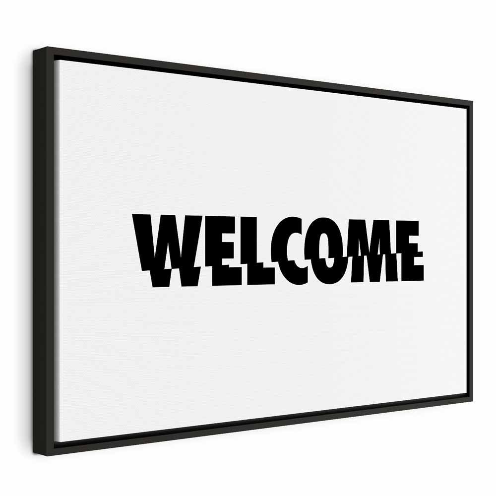 Welcome Text Modern Canvas Print