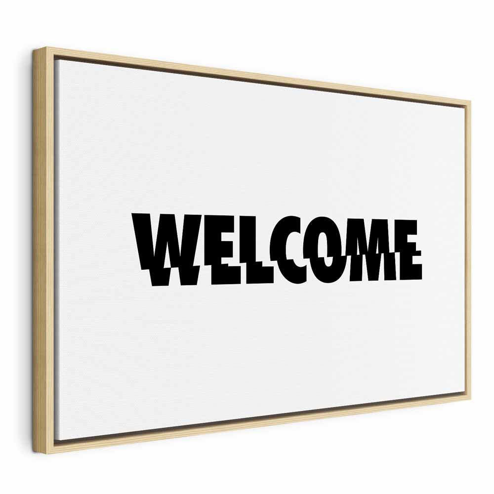 Welcome Text Modern Canvas Print
