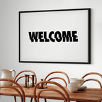 Welcome Text Modern Canvas Print