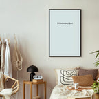 Minimalist Text Vertical Canvas Print