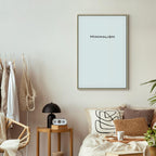Minimalist Text Vertical Canvas Print