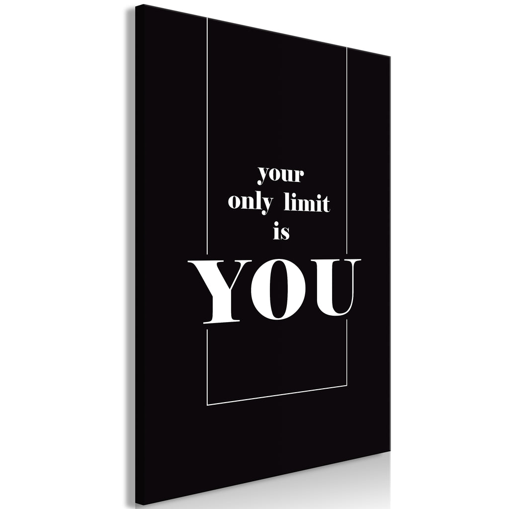 Canvas Print - Key to Success (1-part) - Black and White Inscriptions