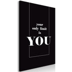 Canvas Print - Key to Success (1-part) - Black and White Inscriptions