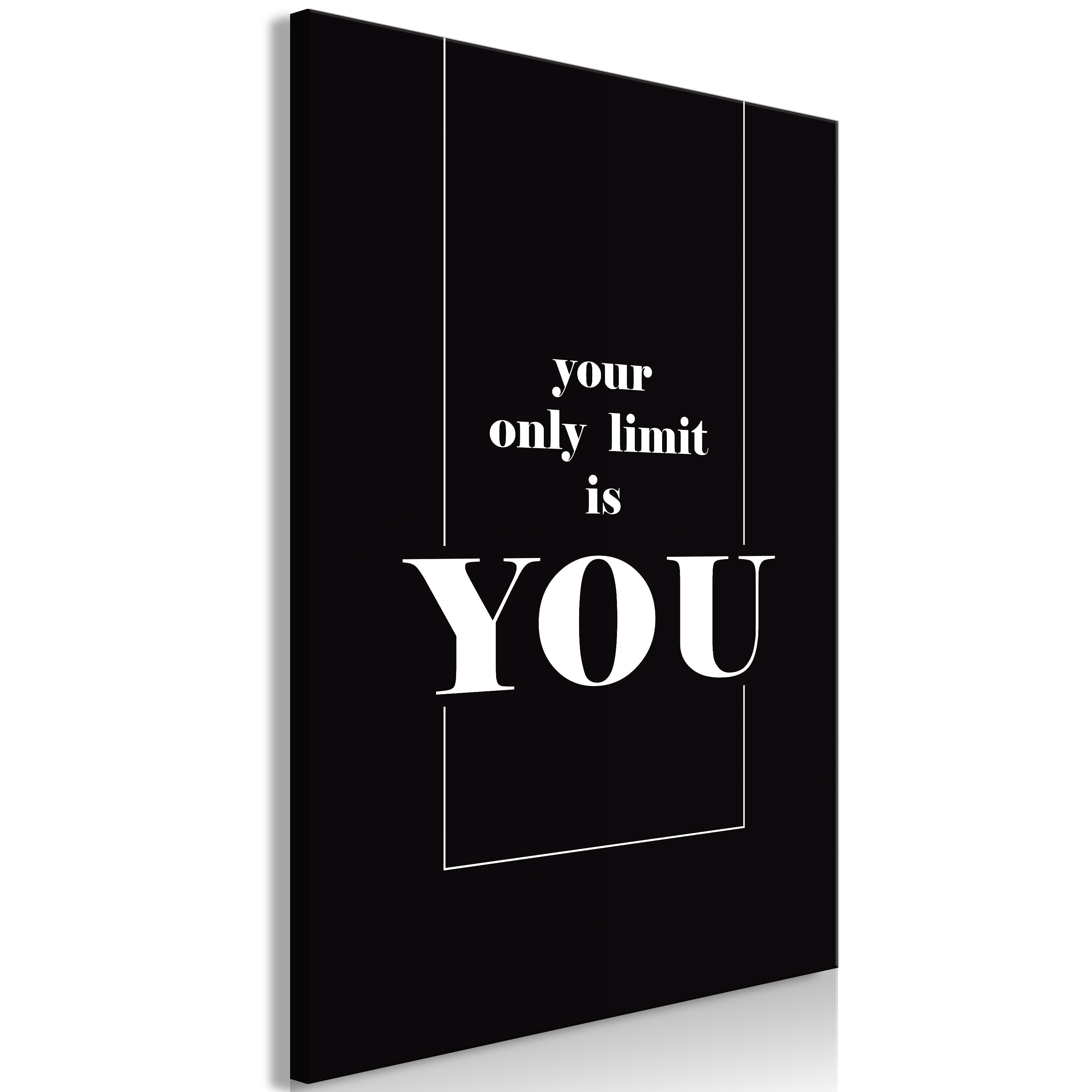 Canvas Print - Key to Success (1-part) - Black and White Inscriptions