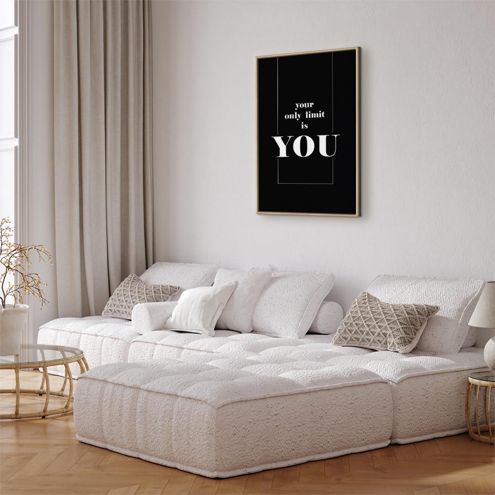 Key to Success Typography Canvas Print