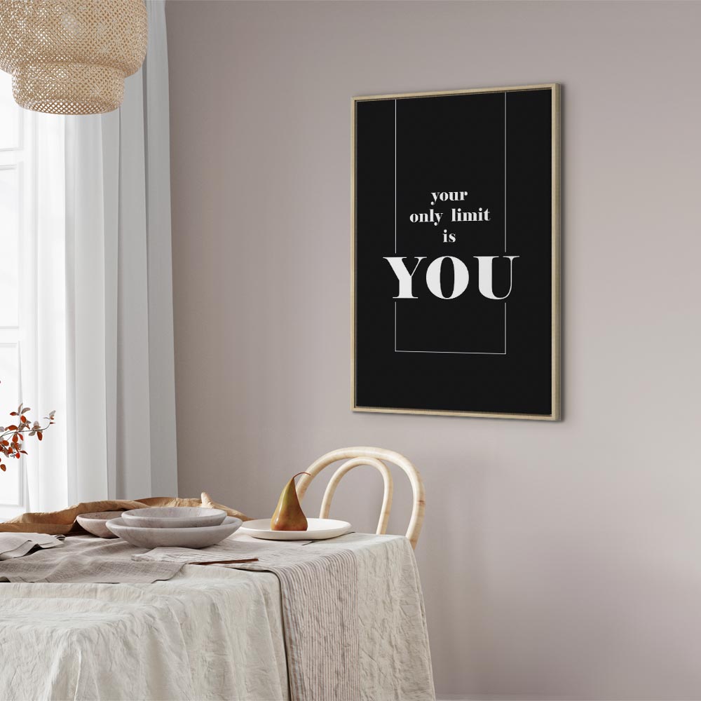 Key to Success Typography Canvas Print